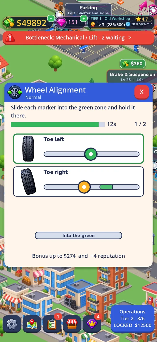 Inspect every detail: a real screenshot of Auto Expert Tycoon