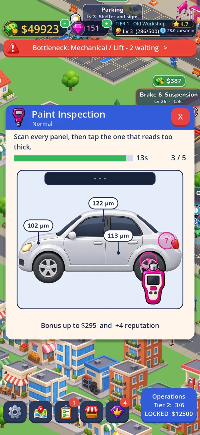 Inspect every detail: a real screenshot of Auto Expert Tycoon