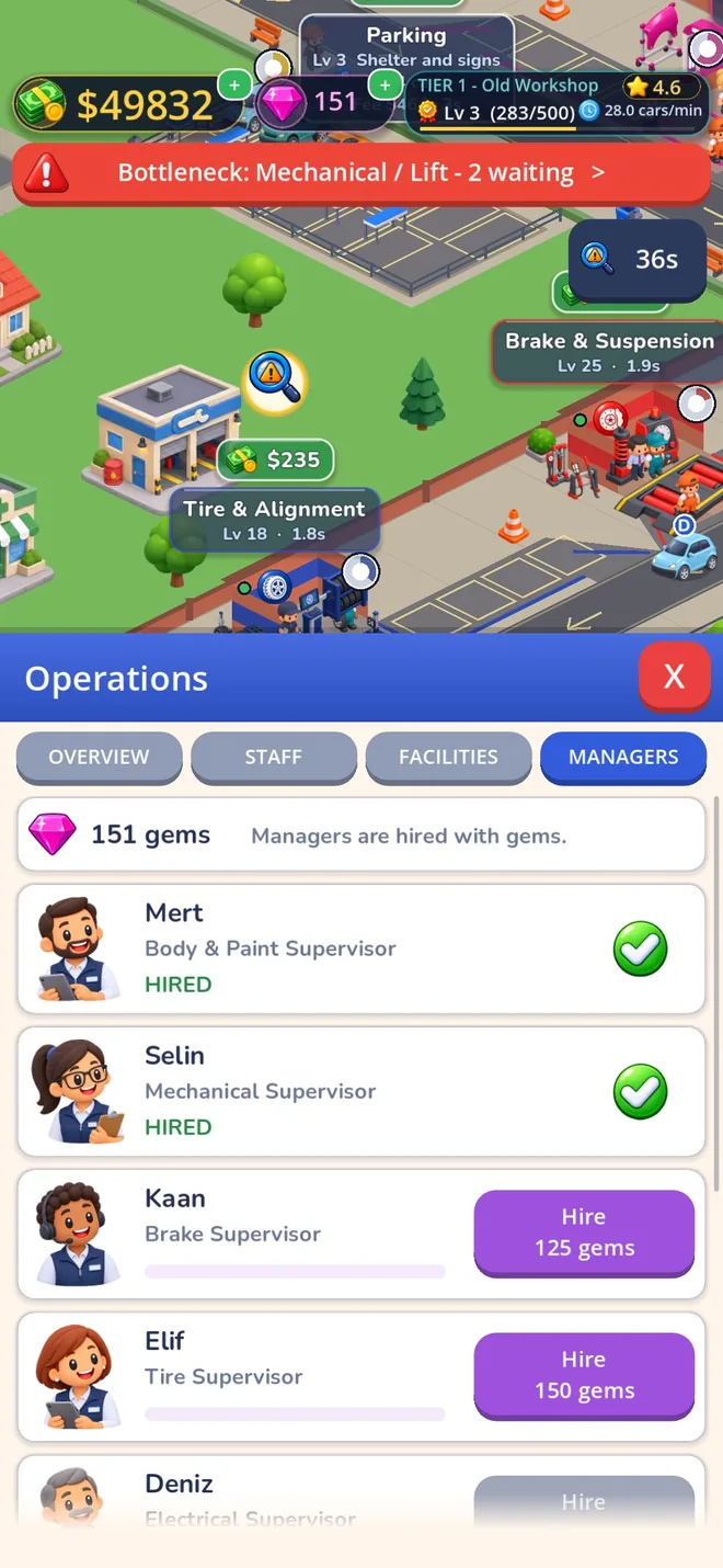 Upgrade and automate: a real screenshot of Auto Expert Tycoon