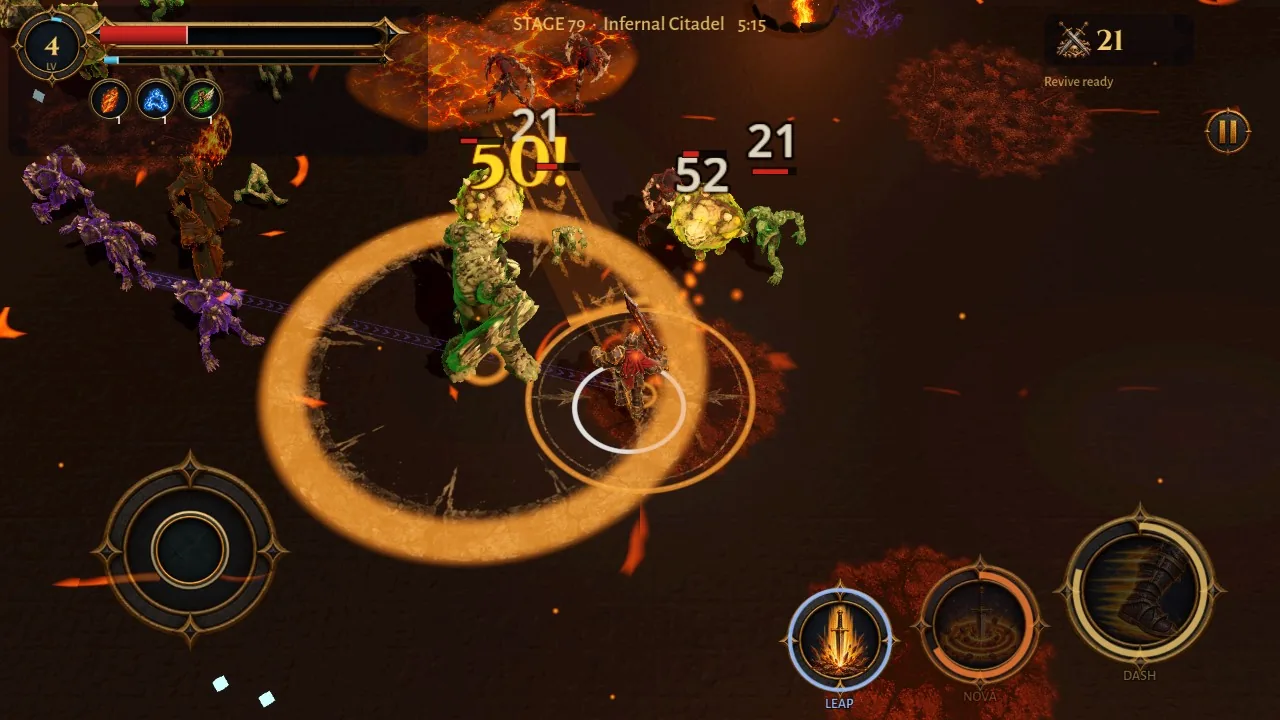 Cross five lands: a real screenshot of Harrowrift: Horde Survival
