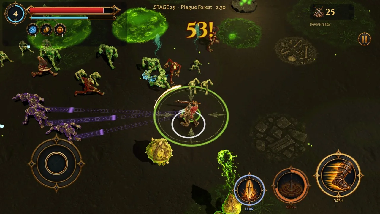 Grow stronger: a real screenshot of Harrowrift: Horde Survival